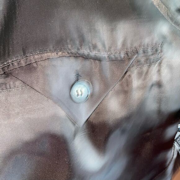 Yves Saint Laurent Brown Wool Pinstripe Single Breasted Blazer Jacket size 42 - Picture 4 of 10